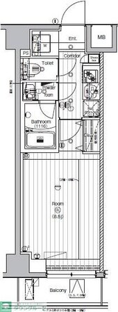 LUMEED CUBE 菊川 PREMIUMの物件間取画像